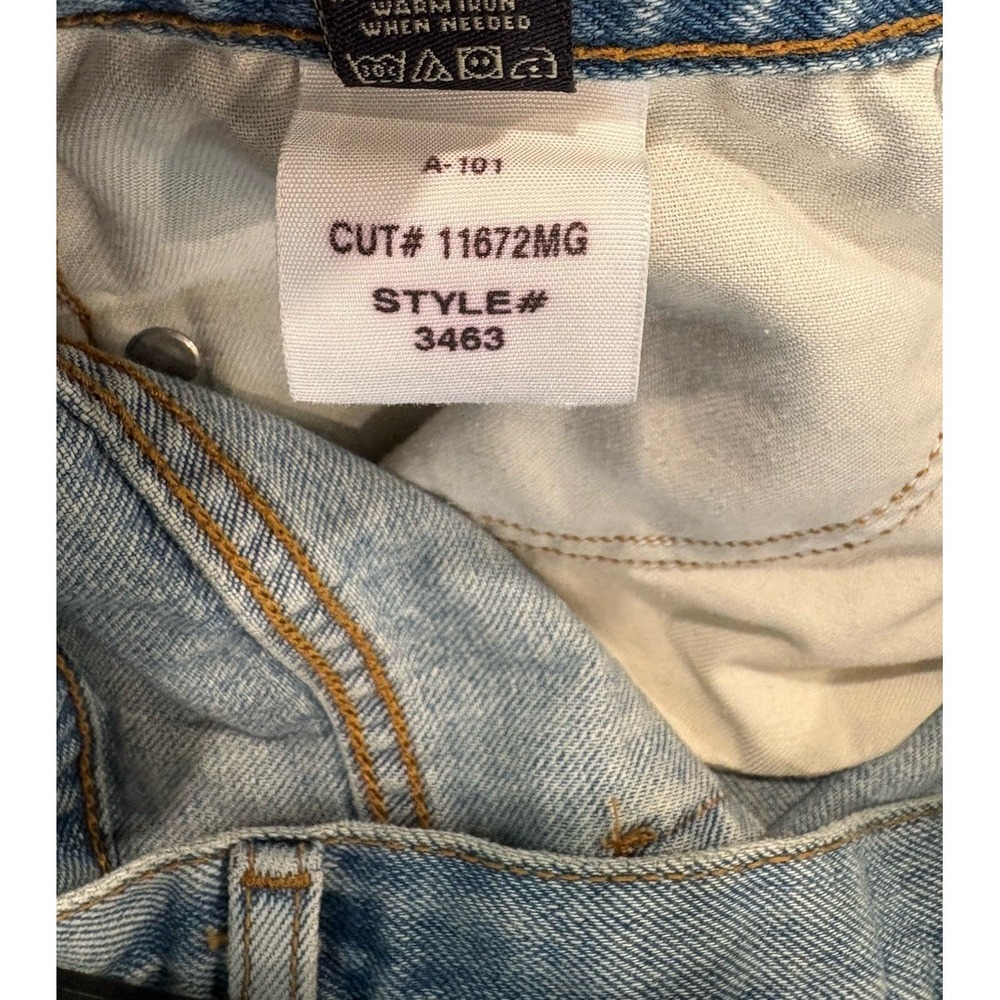 American Eagle Distressed Vintage Denim Shorts Size 4 Style 3463 Light Wash - Picture 8 of 10